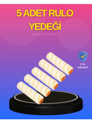 5’li Detay Boya Rulo Takımı Pürüzsüz Yüzey Için Ideal