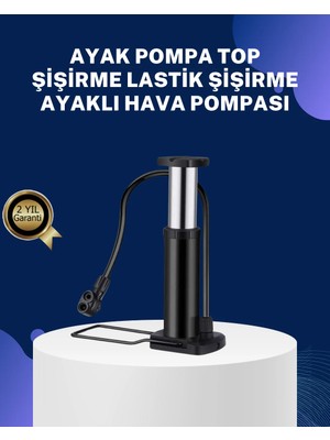 Ayakla Kullanılan Hava Pompası Araç ve Bisiklet Için Uygun