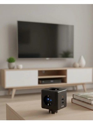 Ev ve Ofis Kullanımı Için Akım Korumalı USB Girişli Priz