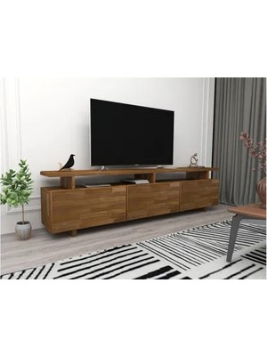 Vivense Woodface Verona Tv Sehpası, Doğal Ahşap Ceviz
