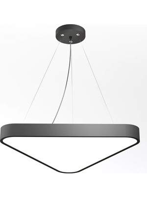Lekoled Dekoratif Üçgen Davul Armatür 60CM Günışığı 3000K