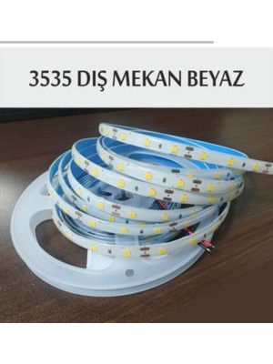 Erbay 5 Metre Dış Mekan Silikonlu 3535 Şerit LED Beyaz Işık (Trafo Hariç)
