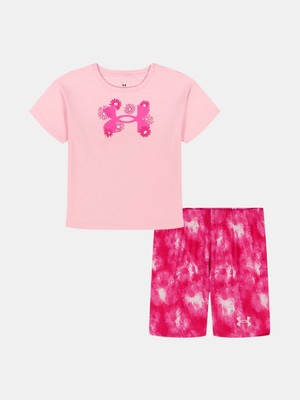 Under Armour Ua Prınted Bıke Short Set Kız Çocuk Tişört-Şort Takım ASJI1RR (3-7 Yaş)