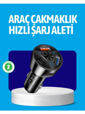 55W Güçlü Araç Şarj Cihazı Power Delivery Destekli