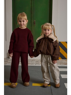 Fahhar Kids Basic Triko Takım Bordo