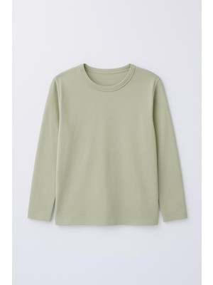 Perendi %100 Pamuklu Kız ve Erkek Unisex Uzun Kollu Basic Tshirt