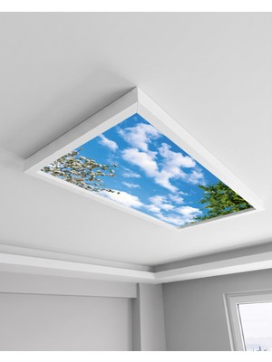Gökyüzü Panel 60X120 106W, Sıva Üstü, Kolay Montaj LED Panel, Gökyüzü Bulutlar Tavan Armatürü