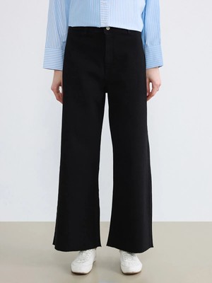 LC Waikiki Lcw Modest Siyah Wideleg Kadın Jean Pantolon