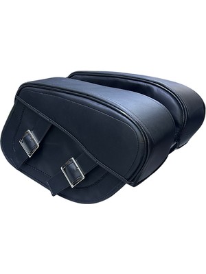 Motospartan CHOPPER DC DERİ HEYBE YAN ÇANTA TAKIMI (2’Lİ) DH 05