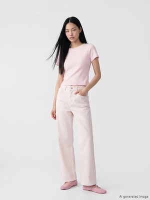 LC Waikiki Xsıde Pembe Straight Fit Kadın Jean Pantolon
