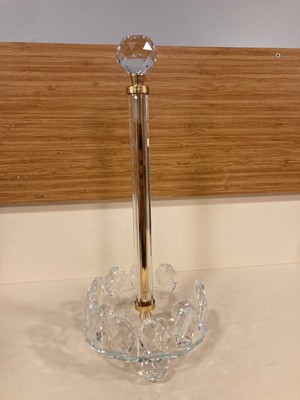 Plus Home Kağıt Havluluk Ayaklı Kristal Renk Altın Yükseklik 35 cm Çap 15 cm