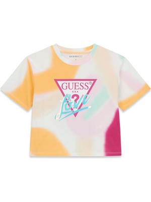 Guess Bg Store Kız Çocuk Desenli Tshirt