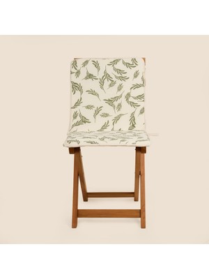 Matmel Soft Leaf Sırtlı Sandalye Minderi - Ekru - 38X76 cm