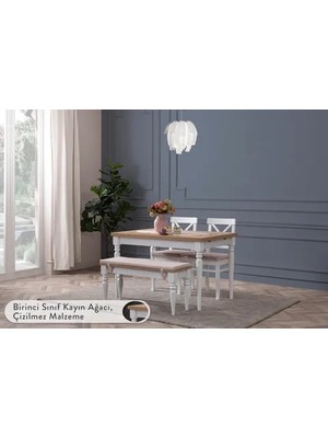 Vivense Sembol Çizilmez Bench Açılır Masa Takımı, 110X70