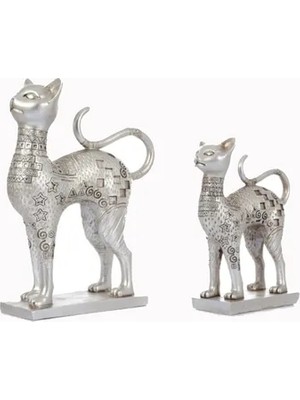 Vivense Ikili Kedi Biblo Silver