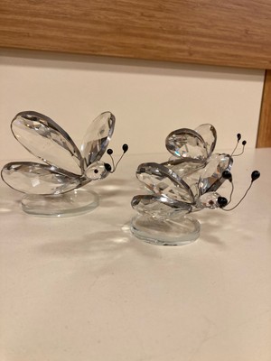Plus Home Dekoratif Kristal 3'lü Obje Renk Şeffafa Gümüş Çapları 10-9 ve 7 cm