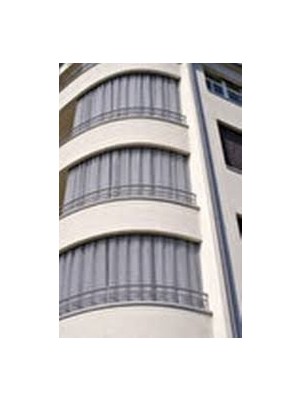 Morpi Home Kalın Kumaş Balkon Perdesi (En x Boy) Kornişli- Bağcıklı Balkon Brandası Güneşlik  Düz Gri