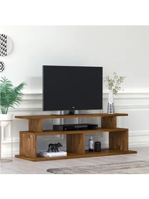Vivense Woodface Ella Doğal Ahşap Tv Sehpası 120X40 cm Ceviz Renk
