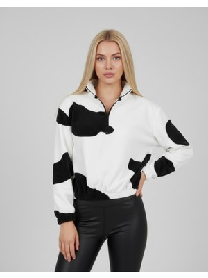No 35 Moda   Polar Crop Sweat Beyaz Xl