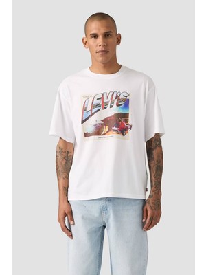 Levi's Erkek Coastal Postcard Pamuklu Beyaz T-SHIRT-008B4-0002