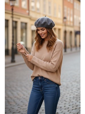 Giyu Shop Kadın Fransız Keçe Ressam Bere