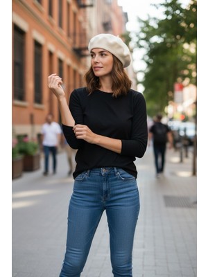 Giyu Shop Kadın Fransız Keçe Ressam Bere