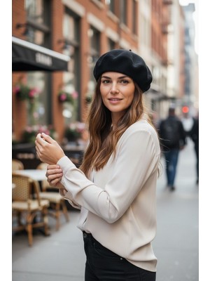 Giyu Shop Kadın Fransız Keçe Ressam Bere