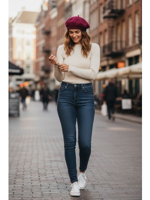 Giyu Shop Kadın Fransız Keçe Ressam Bere