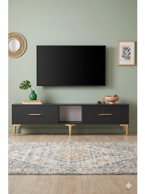 Yumedi Design TSA1515A - Shumen Tv Stand , Tv Sehpası 150CM Antrasit