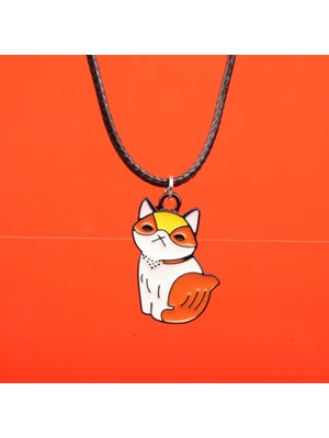Munels Mineli Kedi Model Deri Ipli Kolye