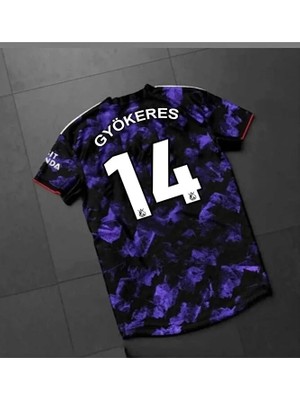 Candy Cup Arsenal 2025-26 Yeni Sezon Viktor Gyökeres Özel Konsept Forması (Mor)