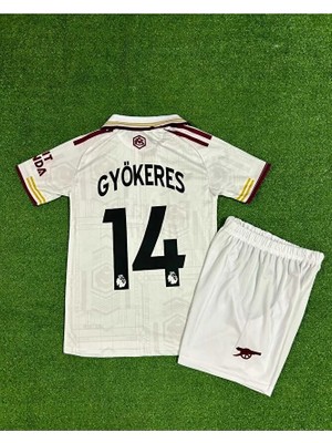 Candy Cup Arsenal 2025/26 Yeni Sezon Viktor Gyökeres Deplasman Çocuk Forması (Beyaz)