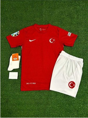 Candy Cup Türkiye Euro 2024 Ferdi Kadıoğlu Iç Saha 4'lü Set Çocuk Forması (Red)