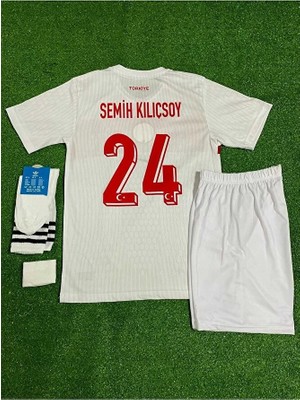 Candy Cup Türkiye Milli Takım Euro 2024 Semih Kılıçsoy Çocuk Forması 4'lü Set (Beyaz)