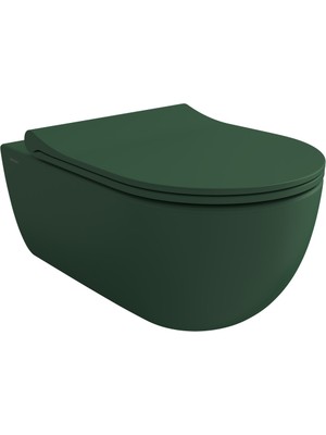 Bocchı Bocchi V-Tondo Rimless Asma Klozet - Mat Yeşi̇l - 1416-027-0128