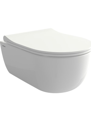 Bocchı Bocchi V-Tondo Rimless Asma Klozet - Taharet Borusuz - Parlak Beyaz - 1417-001-0129