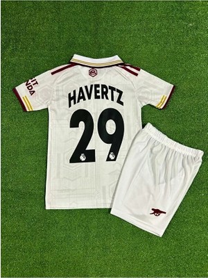 Candy Cup Arsenal 2025/26 Yeni Sezon Kai Havertz Deplasman Çocuk Forması (Beyaz)