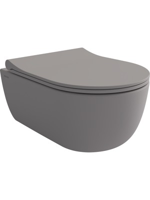 Bocchı Bocchi V-Tondo Rimless Asma Klozet - Mat Gri̇ - 1417-006-0128