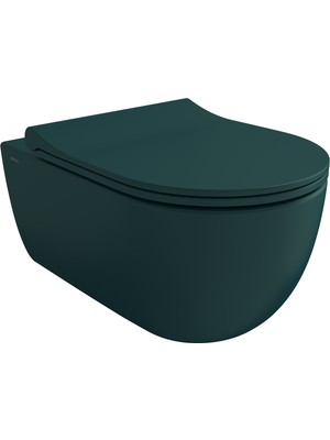 Bocchı Bocchi V-Tondo Rimless Asma Klozet - Taharet Borusuz - Mat Petrol Mavi̇si̇ - 1416-071-0129