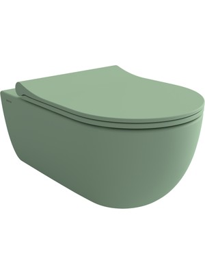 Bocchı Bocchi V-Tondo Rimless Asma Klozet - Mat Mi̇nt Yeşi̇l - 1416-033-0128