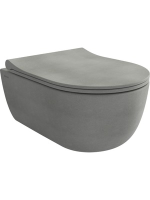 Bocchı Bocchi V-Tondo Rimless Asma Klozet - Mat Beton - 1417-069-0128