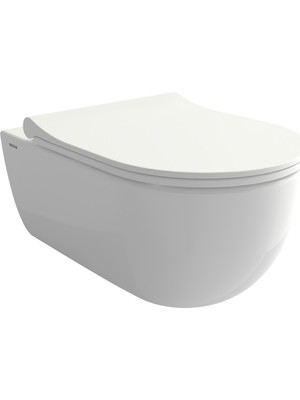 Bocchı Bocchi V-Tondo Rimless Asma Klozet - Taharet Borusuz - Parlak Beyaz - 1416-001-0129