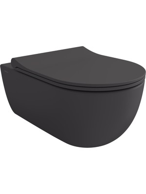 Bocchı Bocchi V-Tondo Rimless Asma Klozet - Taharet Borusuz - Mat Antrasi̇t - 1416-020-0129