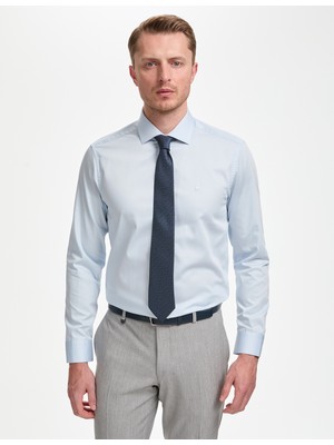 Pierre Cardin Erkek Açık Mavi Italyan Yaka Slim Fit Basic Gömlek 50325328-VR003