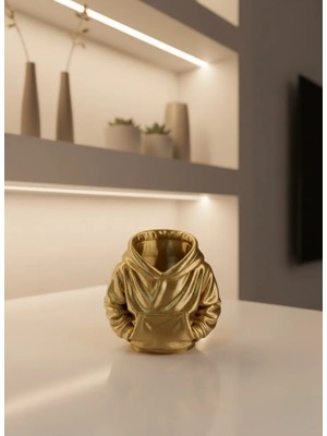 TKÇ Dekoratif Gold Hoodie Kalemlik 10X10 cm