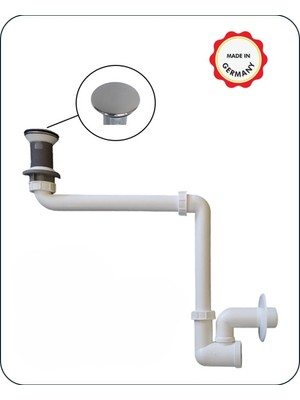 Dallmer Yer Kazandıran Lavabo Sifonu 137 - Taşma Deliksiz,Lavabo Dolabında ve Çekmecesinde,Lavabo Altında Duvara Bitişik Montajlı Koku Önleyici S Sistemi,Kolay Temizlenir Giderli, Ayarlanabilir Borulu