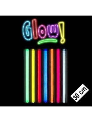 Azrlya Karanlıkta Parlayan Fosforlu Glow Stick Kalın 30 cm 1 Adet