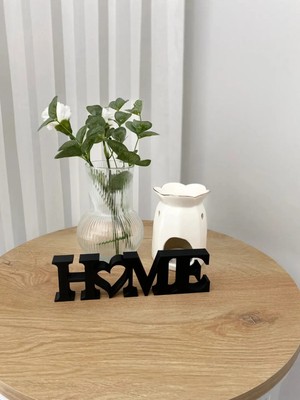 SLM Home Yazılı Dekoratif Biblo - 22X6 Cm, 3D Baskı Masaüstü Dekor, Minimalist ve Şık Tasarım