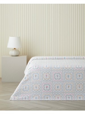 English Home Gentle Florals Çift Kişilik Pike 200X220 cm Yeşil