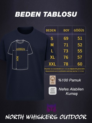 North Whiskers ADHD Highway To Hey Look A Squirrel Esprili Baskılı %100 Pamuklu T-Shirt